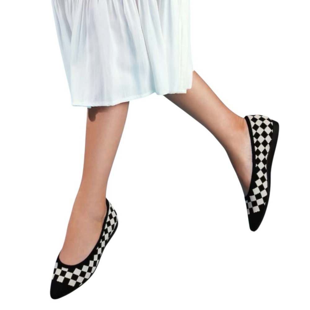Vivaia Aria Walker Checker Point Toe Comfort Slip On Loafer Flats Women’s 37 - Picture 3 of 16